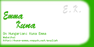 emma kuna business card